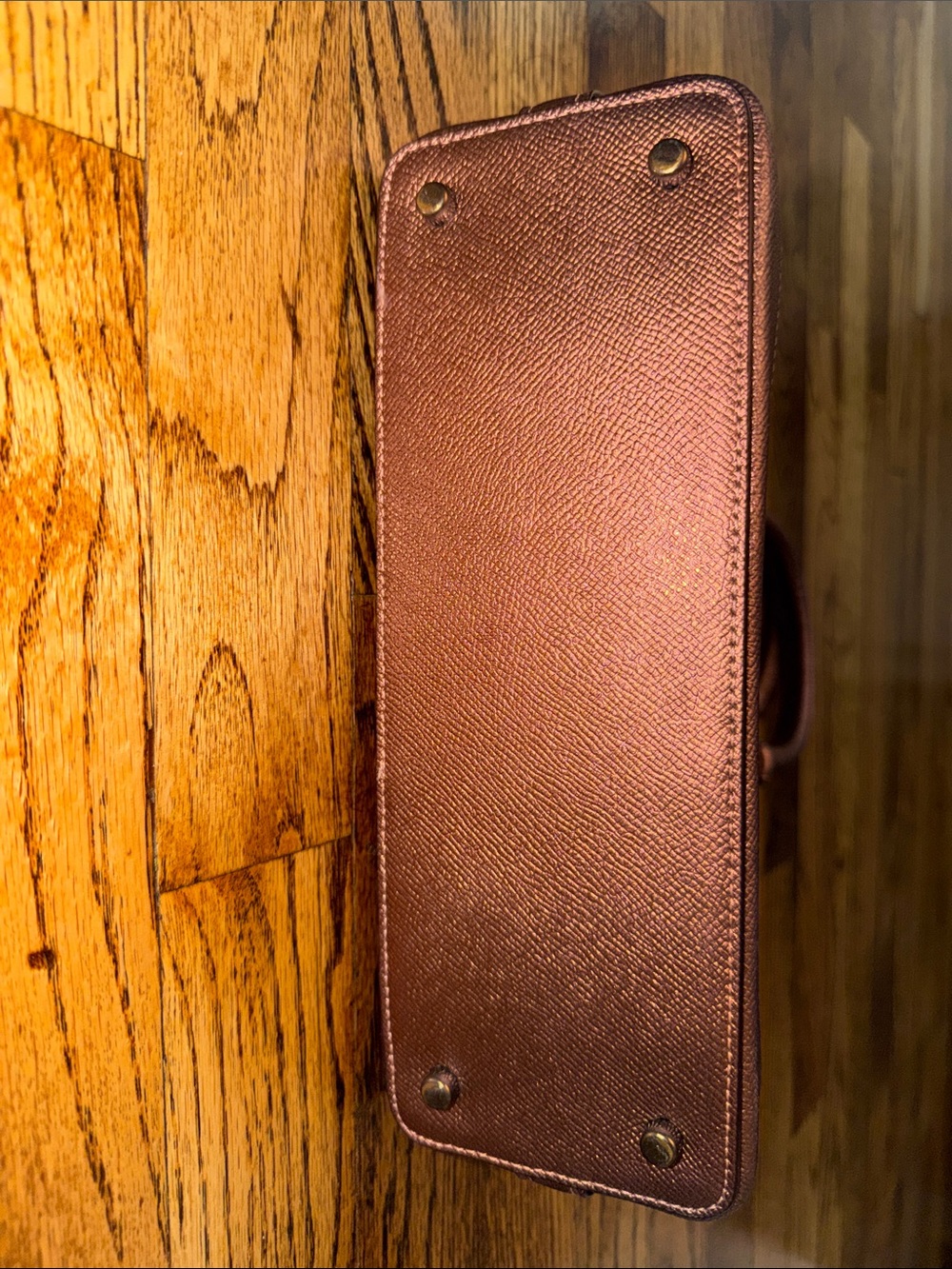 Coach Metallic Rose Dome Satchel in Copper - Picture 3 of 12